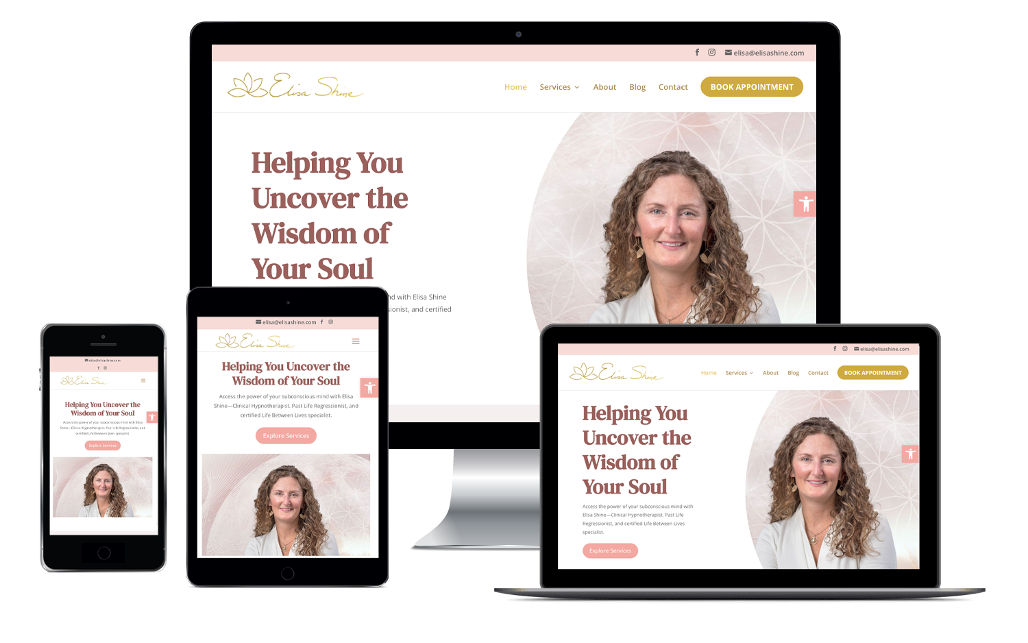 Images of responsive website design for professional services in Nelson BC